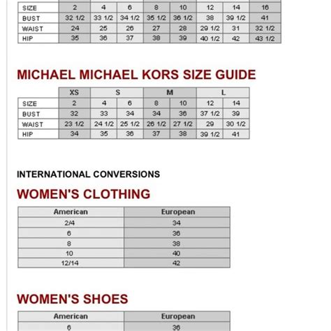 michael kors women's shoe size chart|Michael Kors shoe size review.